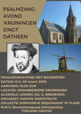 Psalmzangavond Kruiningen zingt Datheen