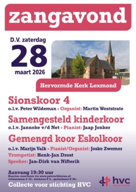 Zangavond D.V. 28 maart Lexmond