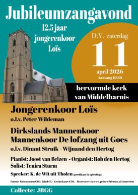 Jubileumzangavond D.V. 11 april 2026 Middelharnis